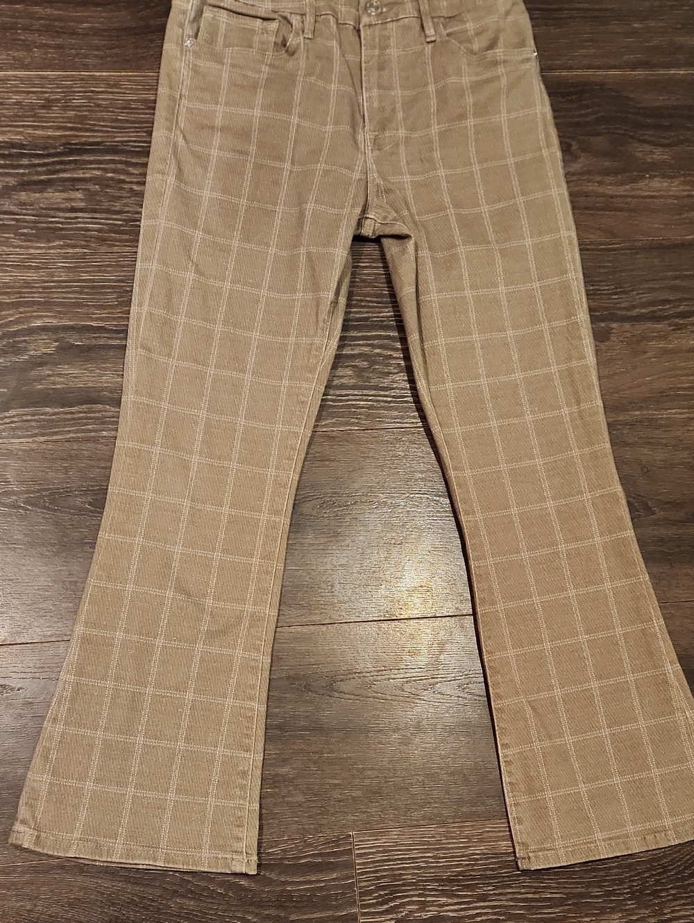 â¤ď¸ FRAME DENIM LE CROP MINI BOOT CROPPED BOOTCUT JEANS / PANTS IN PLAID, 6 - Picture 4 of 10